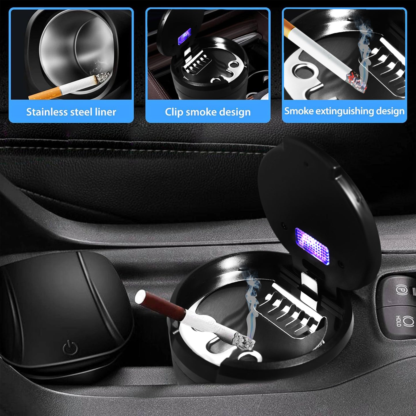 Flamemate Car Ashtray – Clean, Stylish, Smoke-Free Drives - FMAT 01