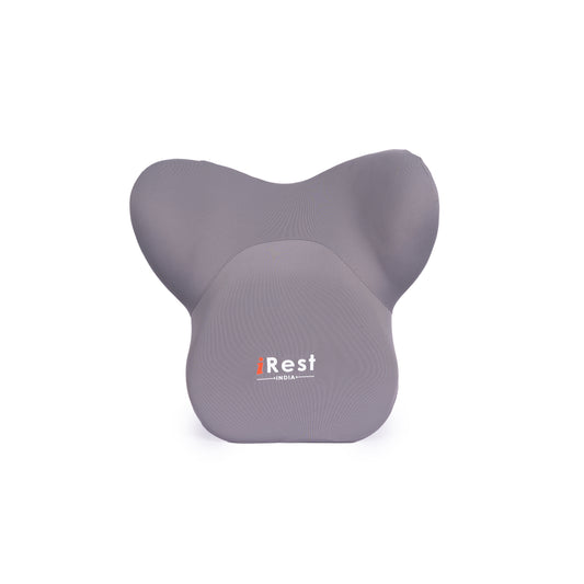 iRest Premium Car & Neck Pillow Grey and Brown