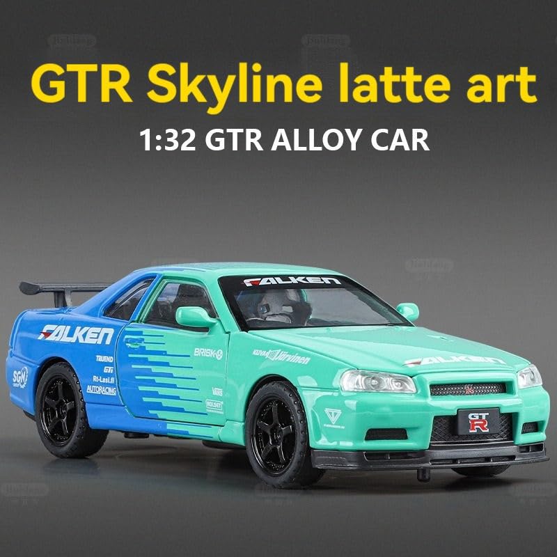 1:32 GTR Skyline Decal Edition Alloy Car Display Box
