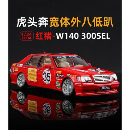 1:24 scale Tiger Head Mercedes-Benz street car alloy display box