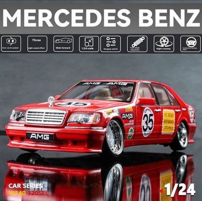 1:24 scale Tiger Head Mercedes-Benz street car alloy display box