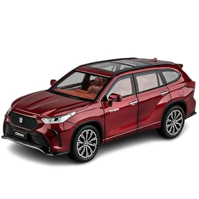 1:24 Crown Land Cruiser Street Bike Version, 8-piece display case, six-door sound and light pullback alloy bike