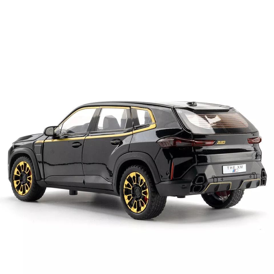 1:24 scale BMW XM sound and light display car six-door pullback alloy spray paint car 8 display boxes included.