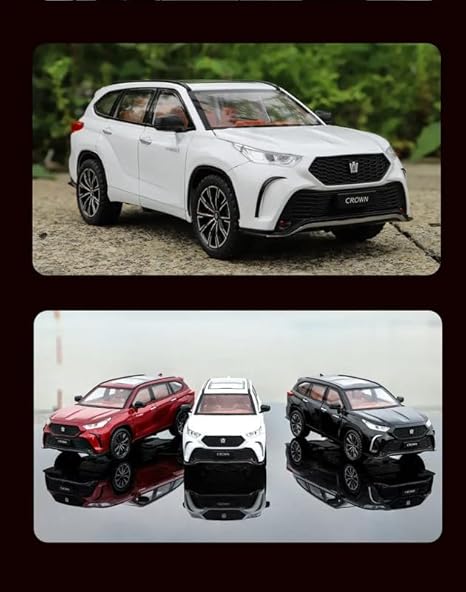 1:24 Crown Land Cruiser Street Bike Version, 8-piece display case, six-door sound and light pullback alloy bike