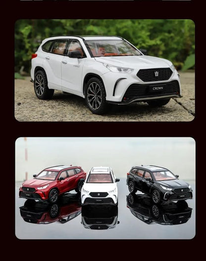 1:24 Crown Land Cruiser Street Bike Version, 8-piece display case, six-door sound and light pullback alloy bike