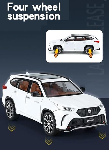 1:24 Crown Land Cruiser Street Bike Version, 8-piece display case, six-door sound and light pullback alloy bike