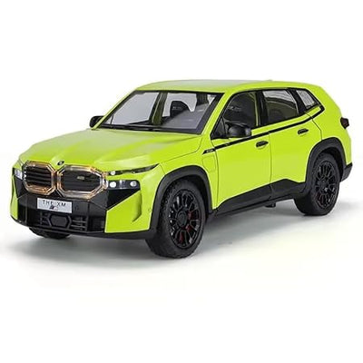 1:24 Scale BMW XM six-door pullback alloy car with sound and light effects, foam e-commerce box.