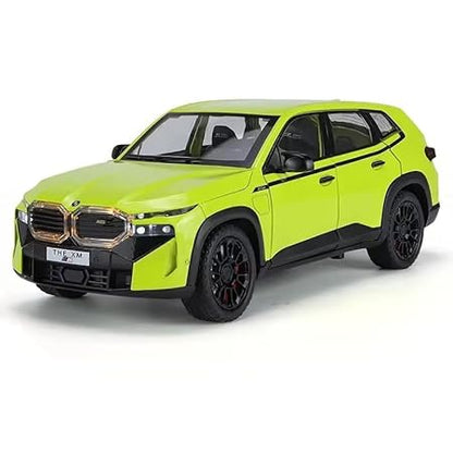 1:24 Scale BMW XM six-door pullback alloy car with sound and light effects, foam e-commerce box.
