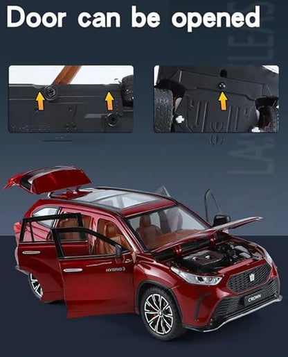 1:24 Crown Land Cruiser Street Bike Version, 8-piece display case, six-door sound and light pullback alloy bike