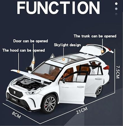 1:24 Crown Land Cruiser Street Bike Version, 8-piece display case, six-door sound and light pullback alloy bike