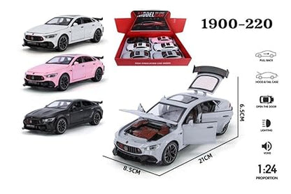 1:24 Brabus 900 Street Bike Display Case - Sound and Light Pullback Alloy Bike