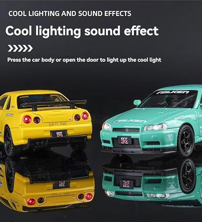 1:32 GTR Skyline Decal Edition Alloy Car Display Box