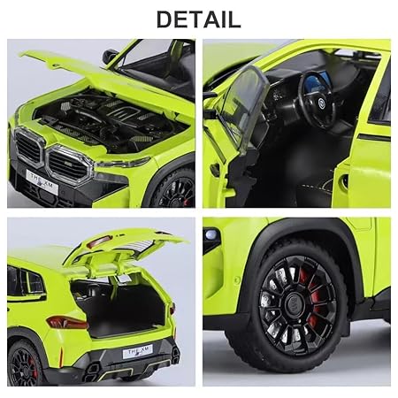 1:24 scale BMW XM sound and light display car six-door pullback alloy spray paint car 8 display boxes included.