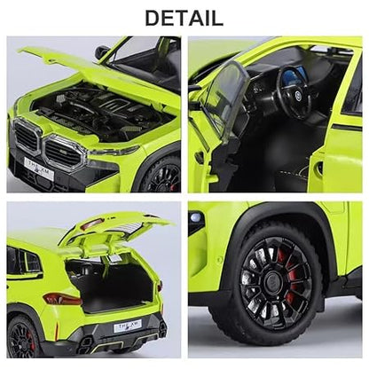 1:24 scale BMW XM sound and light display car six-door pullback alloy spray paint car 8 display boxes included.