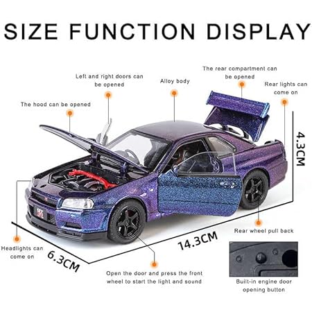 1:32 GTR Skyline Street Edition Alloy Car, Single Box
