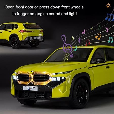 1:24 scale BMW XM sound and light display car six-door pullback alloy spray paint car 8 display boxes included.