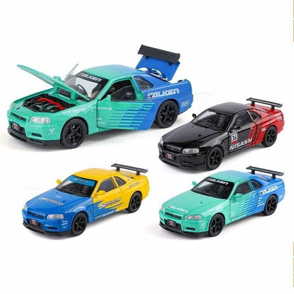 1:32 GTR Skyline Decal Edition Alloy Car Display Box