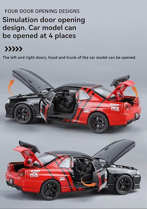 1:32 GTR Skyline Decal Edition Alloy Car Display Box