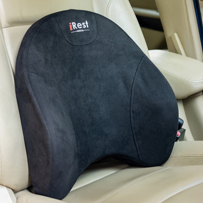 iRest Premium Car & Neck Pillow Grey and Black