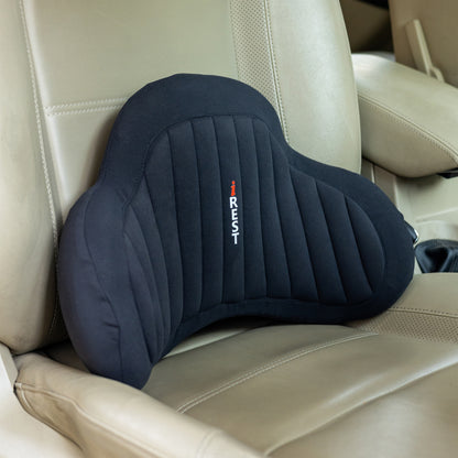 iRest Premium Car & Neck Pillow Brown and Black