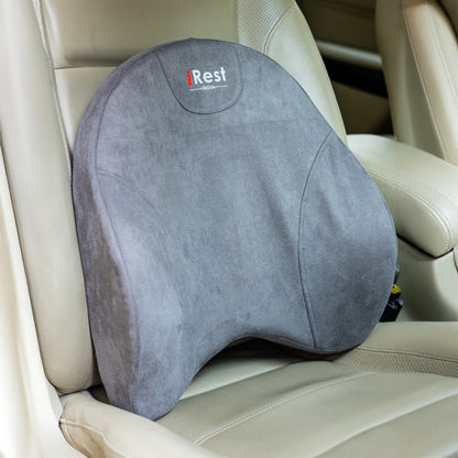 iRest Premium Car & Neck Pillow Grey and Black