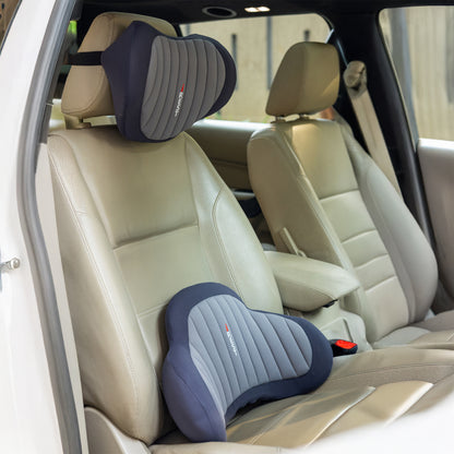 iRest Premium Car & Neck Pillow Brown and Black